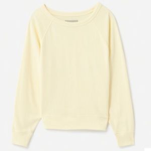 Everlane Crew Neck Sweatshirt Extra Large XL Yellow Cotton Lightweight Crew